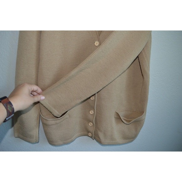 Vintage 1960s Charles Sumner Boston Wool Cardigan Sweater V-Neck Size L - Picture 6 of 8